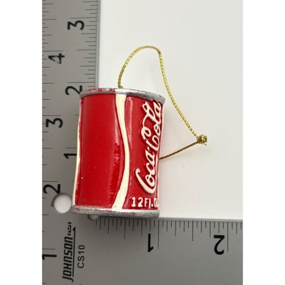 Coca-Cola Christmas Tree Ornament 2004 Mini Coke Can Soda Fan Red - Picture 3 of 6